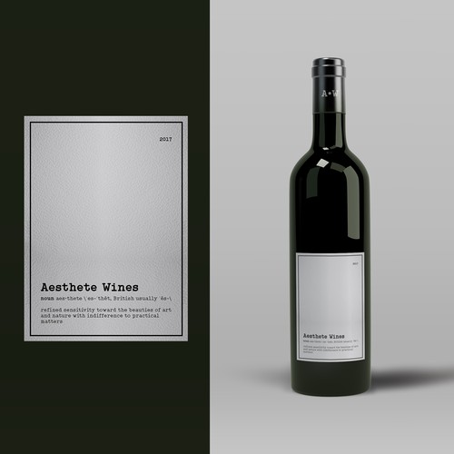 Minimalistic wine label needed Design von tenxdesign