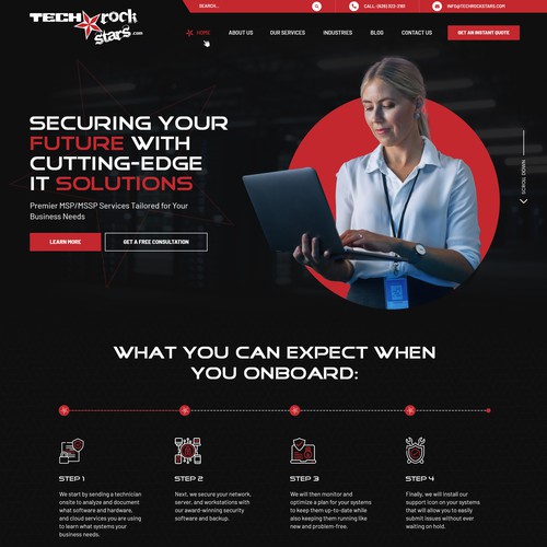 Cutting-Edge Website Design for Premier MSP/MSSP - Tech Rockstars, Inc Design by pb⚡️