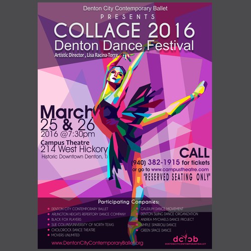 Create a striking poster design for collage denton dance festival! | Poster  contest | 99designs