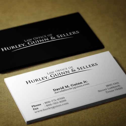 Use our law firm logo to make business cards Design by mad_best2