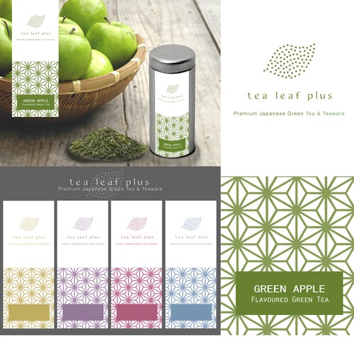 Create a label for Flavored Japanese Tea Tin Design réalisé par sydnie.