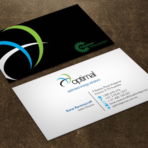 Create new business cards for Optimal Group Design réalisé par Xclusive16