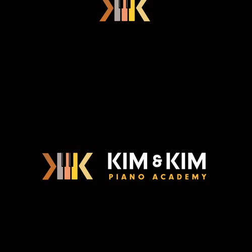 Logo to appeal adult piano students for online piano school called Kim & Kim Piano Academy Design by Matt *