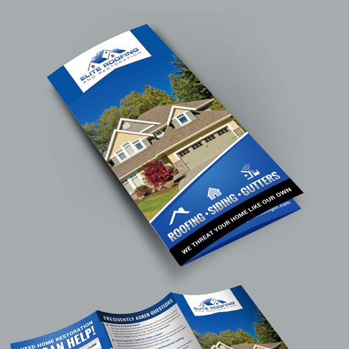 Create an eye-catching & informative brochure for a roofing company ...