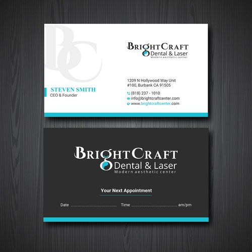 Modern Dental and Medical SPA business card Design réalisé par prosenjit_P