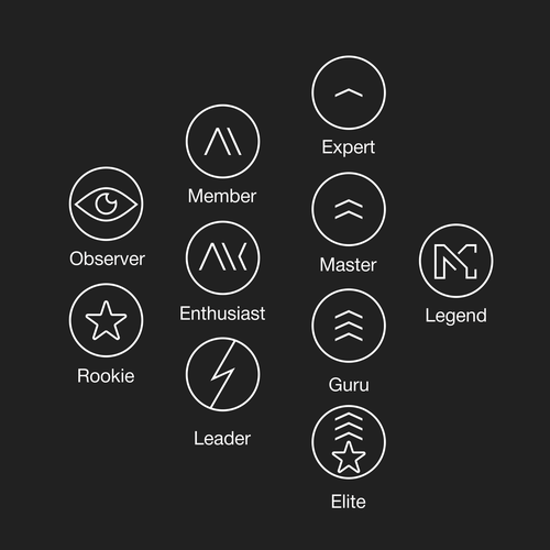Luxuary Autmotive App - Minimalist User Tier Icons Design by 99.Designer ❤︎