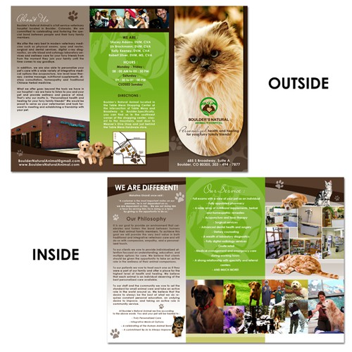 Help us re-brand Boulder's Natural Animal Hospital with a NEW BROCHURE!! Réalisé par Flamerro