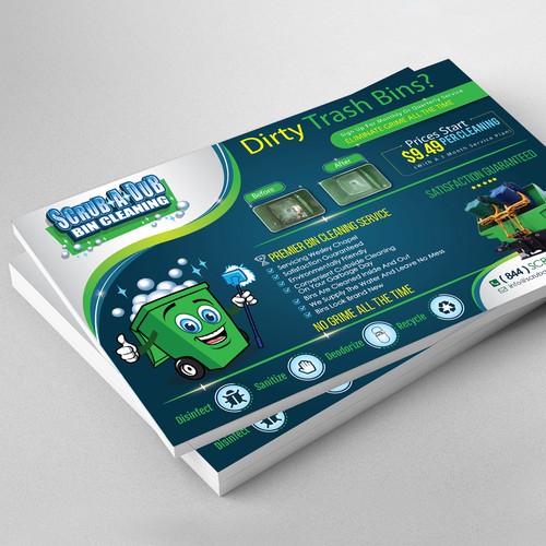 Scrub-A-Dub Bin Cleaning Design por 123Graphics