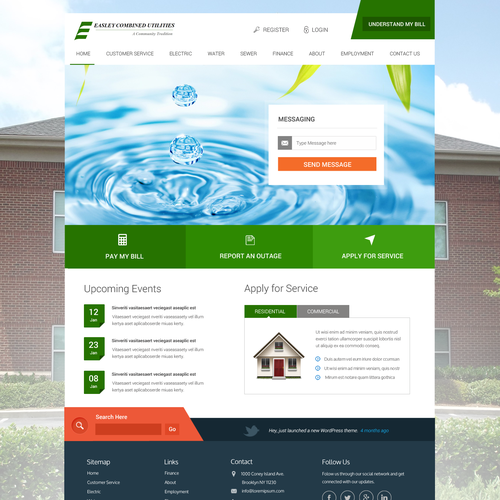 site design for Utilities Company (managed by Peacock Marketing Group)  page design contest