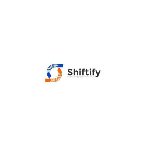 Minimalist and modern logo design for modern work shift management application Design by ian21