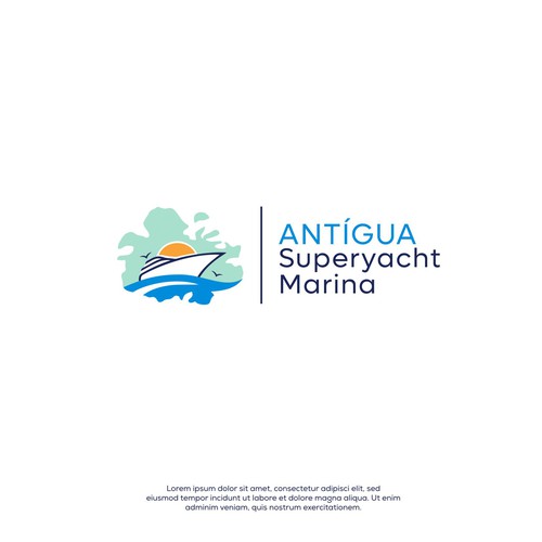 Logo for Antigua Superyacht Marina Design by Frutos Design
