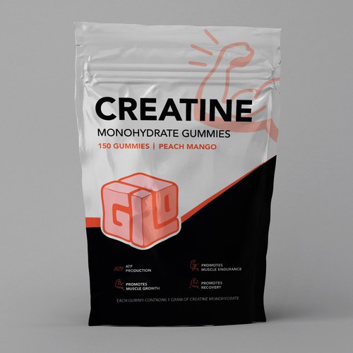 Bag Design for Creatine Monohydrate Gummy brand Design by MeDesign✦