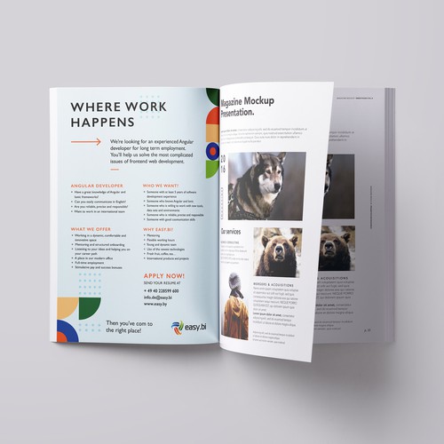 Advertisement template that engages Design by VTRA