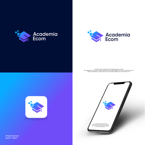 Academia Ecom - Logo For Online Ecommerce Learning Center Design by Kean™