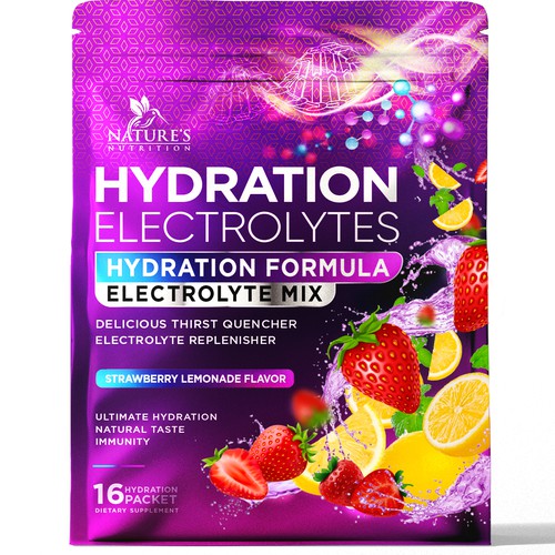 Refreshing Hydration Electrolytes Design Needed for Nature's Nutrition Design by agooshe