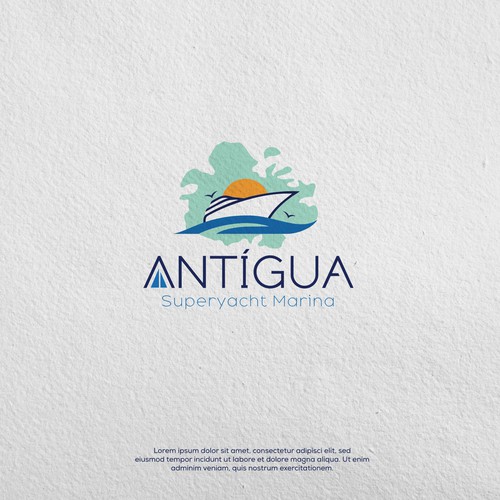 Logo for Antigua Superyacht Marina Design by Frutos Design