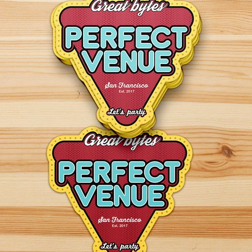 コンペ「Old diner themed sticker design for restaurant & event tech startup」のデザイン by Munez Studioさん 