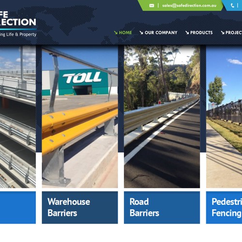 Web banner for company that manufactures road and car park barriers Design by Intricate