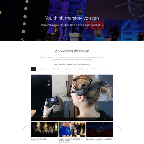 Redesign website for International Award Winning EEG system Design by Brace