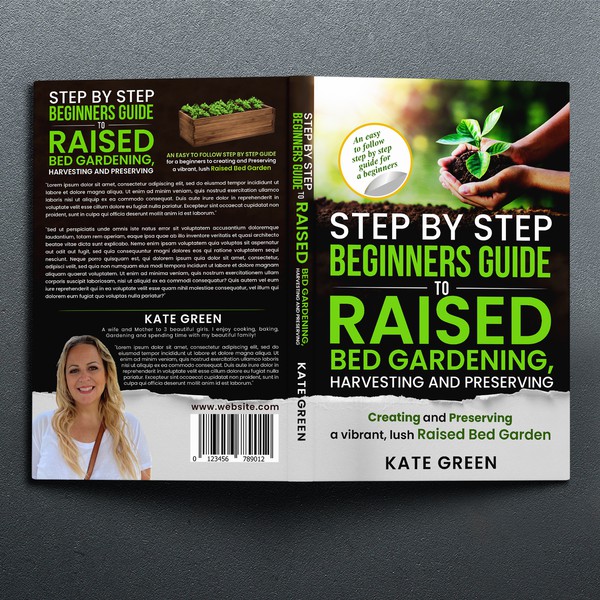 Design by King Triumph titled "Step by Step Beginners' Guide to Raised Bed Gardening, Harvesting and Preserving"