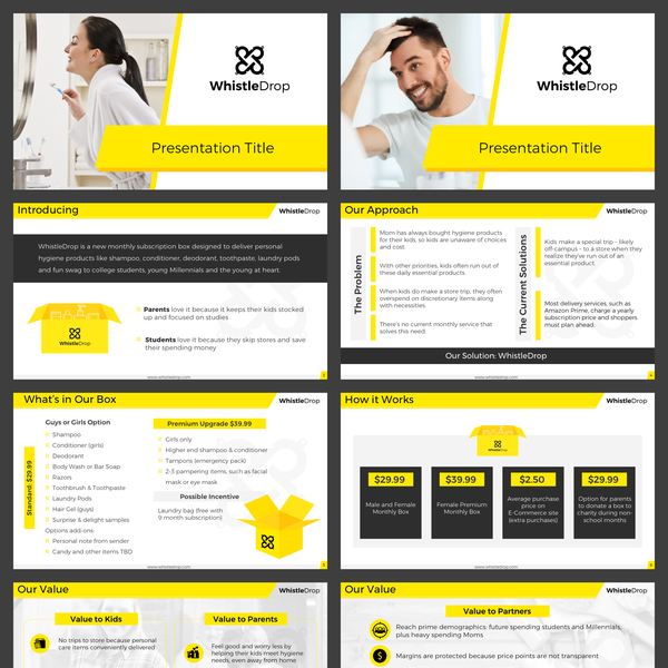 Pitch Deck for a new subscription box 