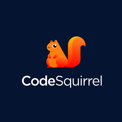 Playful and professional squirrel logo for a software development company Design by illergo