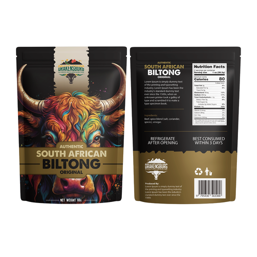 Hipster professional adventure biltong food packaging Design by syakuro