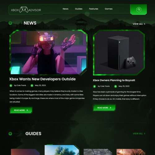 Require a modern and creative website design for a Xbox gaming blog Design by Adventix