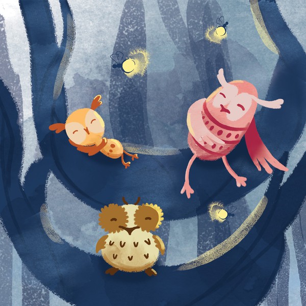 Little owls - children's book illustration