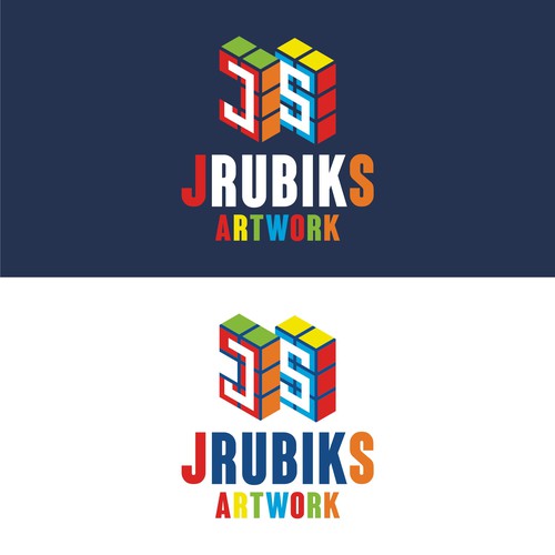 Puzzle together a Rubiks Cube Art business design! Design by naya89