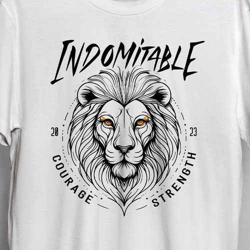 Lion tshirt design to inspire men to greatness Design by ashous™