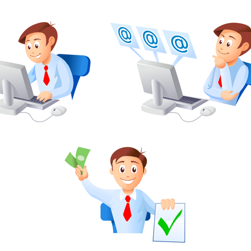 graphic that explains website in 3 steps