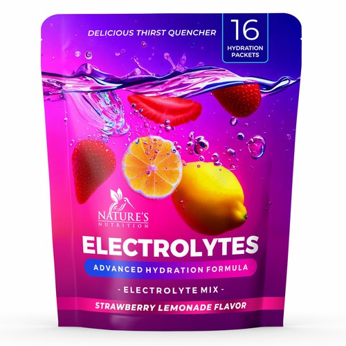 Refreshing Hydration Electrolytes Design Needed for Nature's Nutrition Design by GenScythe