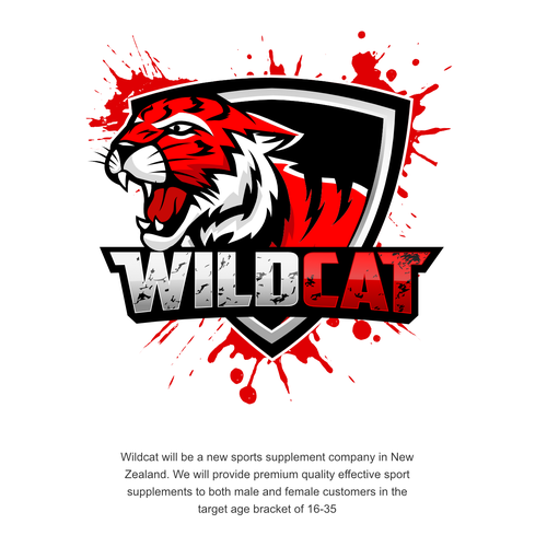 Logo design for Wildcat Supplements. Diseño de Niel's