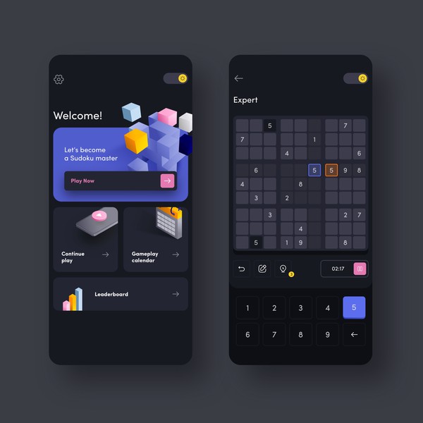 Design by Mars P titled "Sudoku App"