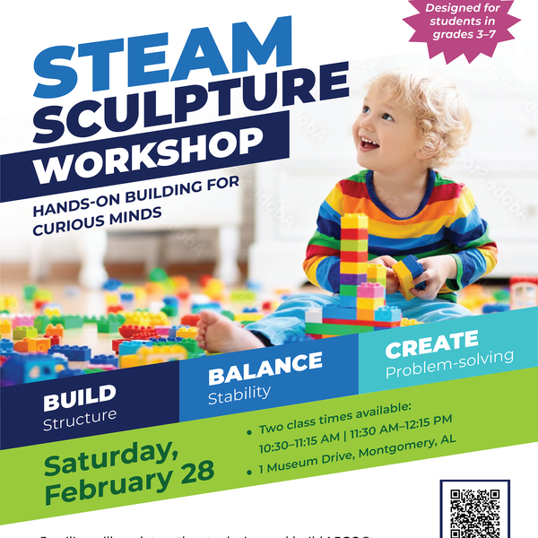 Design a Modern, Family-Friendly Flyer for a Museum Workshop!