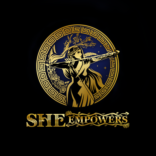 SHEempowers - luxurious design of a woman preferrably in some kind of a circle to appeal to women professionals Design by Insfire!