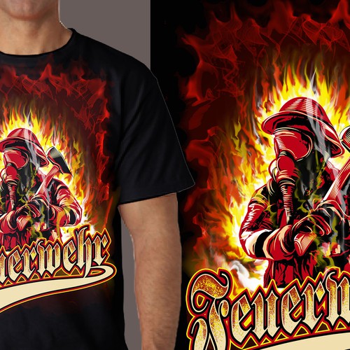 FIREFIGHTER T-Shirt ++++Design a new breathtaking FIREFIGHTER Shirt++++ Réalisé par *DCLA*