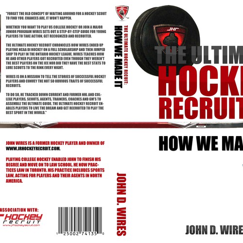 Book Cover for "The Ultimate Hockey Recruit" Design by Dany Nguyen