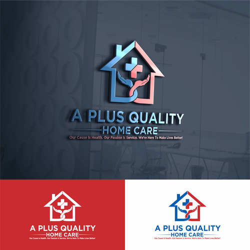 Design a caring logo for A Plus Quality Home Care Diseño de RedvyCreative