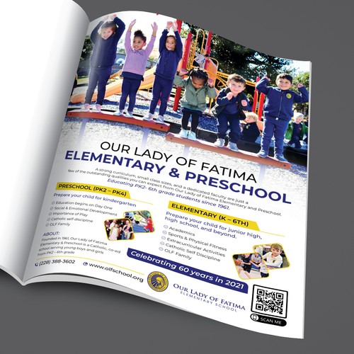 Design a scintillating magazine ad for elementary school Design by √Pro Designer»