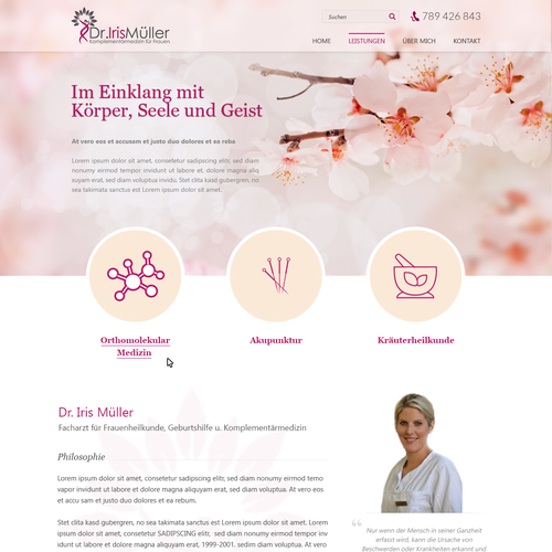 Web page design contest entry by Pint