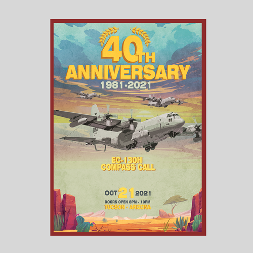 Air Force Flying Group 40th Anniversary Celebration Design by mehdi lachqar