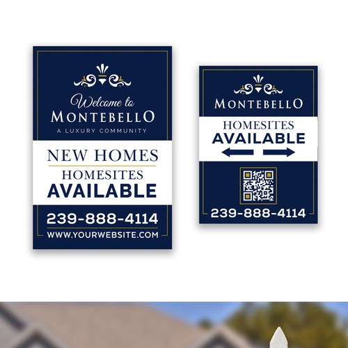 Upscale and Sophisticated New Homes for Sale - Signage Design by GraphicVersa
