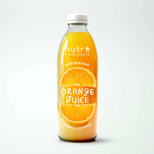 Easy Orange Juice Bottle.. Full Wrap! Design by gingko