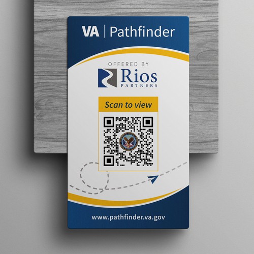 QR Code Handout Card for Veteran Care Innovation Design by SoftSkills