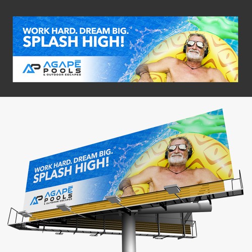 POOL AND OUTDOOR LIVING BILLBOARD DESIGN Design by magnificent 7&co