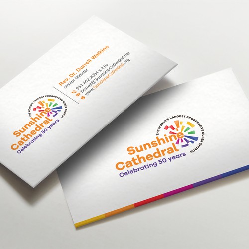 Business Card for Growing Progressing LGBTQ Church Design by LAXMI DESIGNHUB