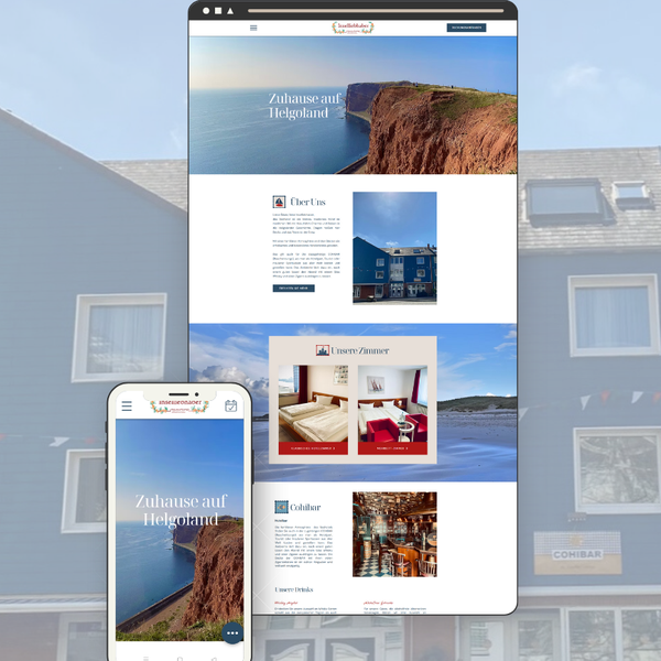 Design by L A U R A titled " Wix Website Design for Hotel & Bar in Seehotel Helgoland "