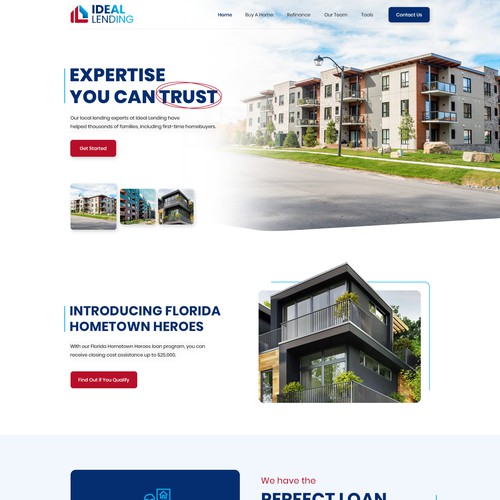 Persuasive and eye appealing website design for a mortgage company Design by Smashing Boys